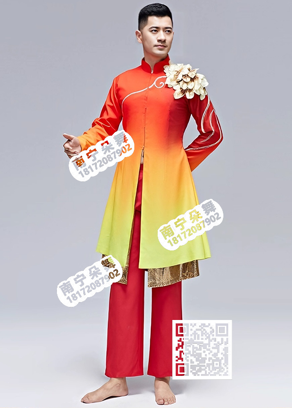 红黄渐变辉煌中国梦男装